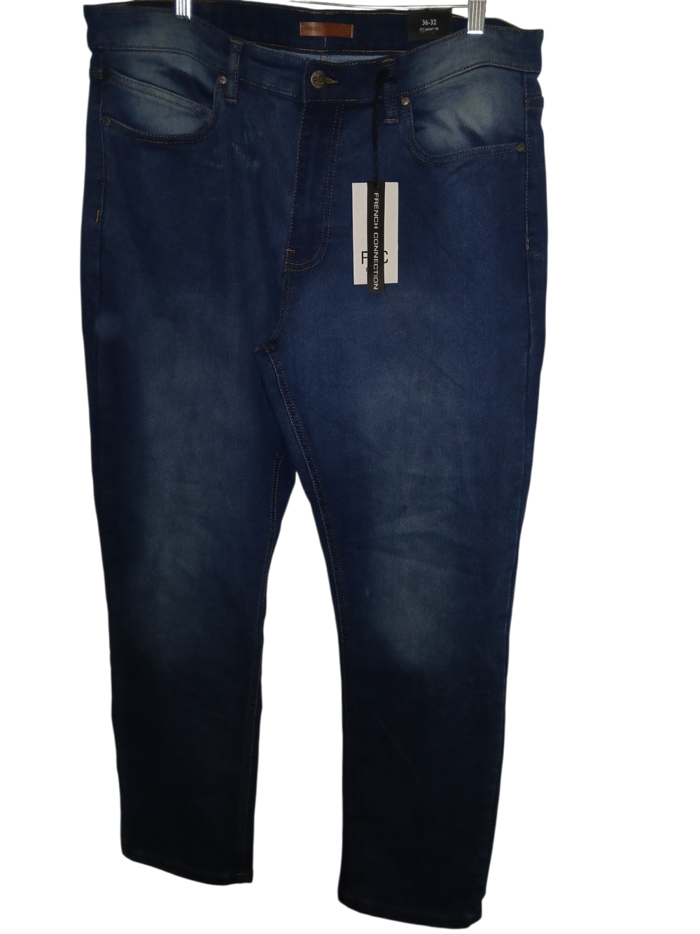 French Connection Men's Straight Gramercy Jeans in Dark Blue
